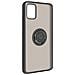 Cover Samsung Galaxy A51 Bimateriale Anello In Metallo Funzione Supporto Nero - Foto miniatura 5