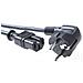 230V connection cable schuko male (angled) - C15 black - Foto miniatura 1