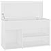 Panca Portascarpe Bianco 103x30x54,5 cm in Truciolato - Foto miniatura 5