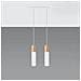 Lampada A Sospensione In Legno Pablo 2 Sollux Bianco 900x60x300 Mm Metallo - Foto miniatura 10