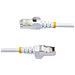 Cavo Ethernet CAT 6a - 1m - Bianco - Cavo di rete LAN Low Smoke Zero Halogen (LSZH) - 10GbE 500MHz 100W PoE++ - Filo /Cavo patch schermato S /FTP con spinotto RJ45 antigroviglio e rilievi di trazione - Foto miniatura 3