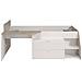 Letto Singolo Con Scrivania Integrata E Vani Portaoggetti Inclusi 90 X 200 Cm Bianco E Naturale - Gisele - Foto miniatura 4