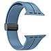 Cinturino Magnetico In Silicone Per Apple Watch Blue  Apple Watch 42 Mm/44 Mm/45 Mm/49 Mm - Foto miniatura 5