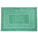 Tappeto Bagno Doccia Spugna Tinta Unita Torino Tappetino Super Assorbente In Cotone Pelo Corto Con Greca 45x60 Verde - Foto miniatura 1