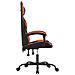 Sedia da Gaming Girevole Nero e Arancione in Similpelle - Foto miniatura 3