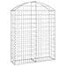 Cesto Gabbione Ad Arco 100x30x120/140 Cm Ferro Zincato - Foto miniatura 1