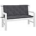 Cuscini Panca Giardino 2pz Antracite 120x50x7 Cm Tessuto Oxford - Foto miniatura 3