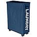 Cesto Biancheria Sporca Pieghevole in Tessuto Portabiancheria con Ruote Blu - Foto miniatura 1