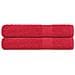 Asciugamani 2 Pz Rossi 100x200 Cm 360 G /m 100% Cotone - Foto miniatura 1