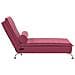 Chaise Longue Massaggi con Cuscino a Rullo Rosso Vino Velluto - Foto miniatura 5