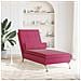 Chaise Longue Massaggi con Cuscino a Rullo Rosso Vino Velluto - Foto miniatura 3