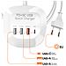 Stazione Ricarica 3 Usb + Usb-c Compatta, Bianco - Foto miniatura 4