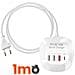 Stazione Ricarica 3 Usb + Usb-c Compatta, Bianco - Foto miniatura 5