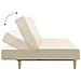 Divano Letto a 2 Posti Crema in Tessuto - Foto miniatura 7