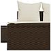 Lettino Prendisole con Cuscini Marrone in Polyrattan - Foto miniatura 7