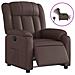 Poltrona Reclinabile Elettrica Marrone in Similpelle - Foto miniatura 1