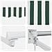 Tenda Retrattile Manuale  Verde e Bianca 300x250 cm, Tessuto di ricambio per tenda  per telaio 3x2.5 m Verde e Bianco - Foto miniatura 8