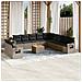 Set Divani da Giardino 12 pz con Cuscini Grigio in Polyrattan - Foto miniatura 2