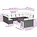 Set Divani da Giardino 13 pz con Cuscini Grigio in Polyrattan - Foto miniatura 3