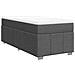 Giroletto a Molle con Materasso Grigio Scuro 100x200 cm Tessuto - Foto miniatura 1