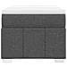 Giroletto a Molle con Materasso Grigio Scuro 100x200 cm Tessuto - Foto miniatura 4
