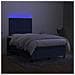 Letto a Molle con Materasso e LED Blu 120x190 cm in Tessuto - Foto miniatura 4