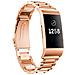 Cinturino Per Orologio In Acciaio Inossidabile Oro Rosa Per Fitbit Charge 3 - Foto miniatura 1