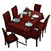 Set Di Tovaglia E Coprisedie Natalizi A Quadri - 7 Pezzi Per Decorazioni Festose - Foto miniatura 1