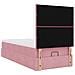 Struttura Letto Pouf con Materassi Rosa 90x190 cm in Velluto - Foto miniatura 9
