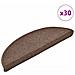 Tappetini per scale 30 pz 56x17x3 cm Marrone caffè Semicircolari - Foto miniatura 1