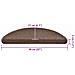 Tappetini per scale 30 pz 56x17x3 cm Marrone caffè Semicircolari - Foto miniatura 8