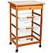 Carrello Da Cucina In Legno Marrone 47x37x76h - Foto miniatura 1