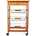 Carrello Da Cucina In Legno Marrone 47x37x76h - Foto miniatura 2