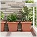 Vaso quadrato per fiori 6 pcs Rosso Mattone 38 x 38 x 30 cm - Foto miniatura 2