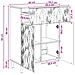Credenza Bianco Lucido 66 x 34,5 x 90 cm Legno ingegnerizzato - Foto miniatura 7