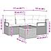 Set Divano da Giardino con cuscino 5 pcs Nero polyrattan - Foto miniatura 9