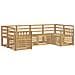 Set di divani da esterno 6 pcs Bianco 245 x 128,5 x 73 cm - Foto miniatura 1