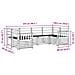 Set di divani da esterno 6 pcs Bianco 245 x 128,5 x 73 cm - Foto miniatura 6