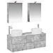 Set di mobili per il bagno 5 pcs Grigio Cemento - Foto miniatura 1