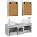 Set di mobili per il bagno 5 pcs Grigio Cemento - Foto miniatura 8