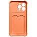 Cover In Silicone Armor Per Xiaomi Redmi 10x 4g / Xiaomi Redmi Note 9 Con Tasca Per Carte, Colore Arancione. - Foto miniatura 2