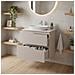 Set di mobili da bagno, NeroMobilealto per bagno e lavabo 60 cmMobilecon piano d'appoggio, Appeso, MDF, MODERNO - Foto miniatura 3
