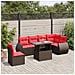 Set Divani da Giardino 7 pz con Cuscini Marrone in Polyrattan - Foto miniatura 2