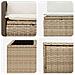 Set di divani 8 pz Beige e Bianco Crema - Foto miniatura 10