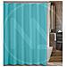 TENDA DOCCIA in POLIESTERE 180X200 cm AZZURRO con ganci - Foto miniatura 1