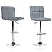 Set Di 2 Sgabelli Da Bar In Tessuto Grigio Marion - Foto miniatura 1