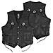 Gilet Pelle Moto Custom Chopper Stile Biker Vintage Nero L - Foto miniatura 1