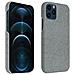 Cover Iphone 12 / 12 Pro Rivestimento Tessuto Lavabile Bumper Silicone Antracite - Foto miniatura 1