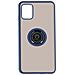 Cover Samsung Galaxy A51 Bimateriale Anello In Metallo Funzione Supporto Blu - Foto miniatura 1
