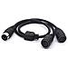 Midi Splitter Cavo Midi 5 Pin Din Plug Maschio A 2 Din Femminile Smartphone Aux Per Cuffie Stereo Adattatore Jack Y Ingresso Cavo Per Tastiera Midi Piano Elettrico Sintetizzatore Chitarra Midi - Foto miniatura 1